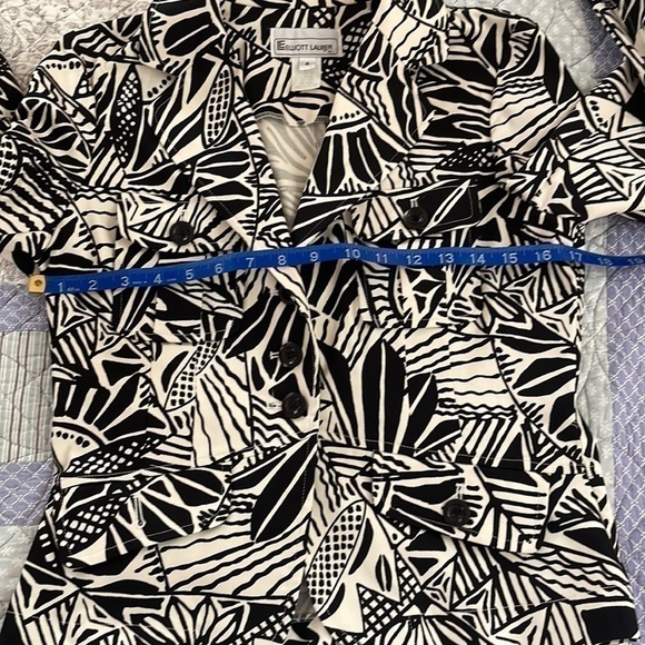 Elliott Lauren Black and White Blazer size 4 - Picture 4 of 9